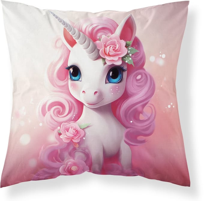 Unicorn Kussen 40x40 inclusief kussen vulling 230grms