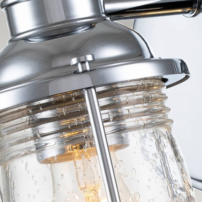 Kichler LED Badkamerarmatuur Ashland Bay | 1X E27 Max 60W | IP44 | Polished Chrome