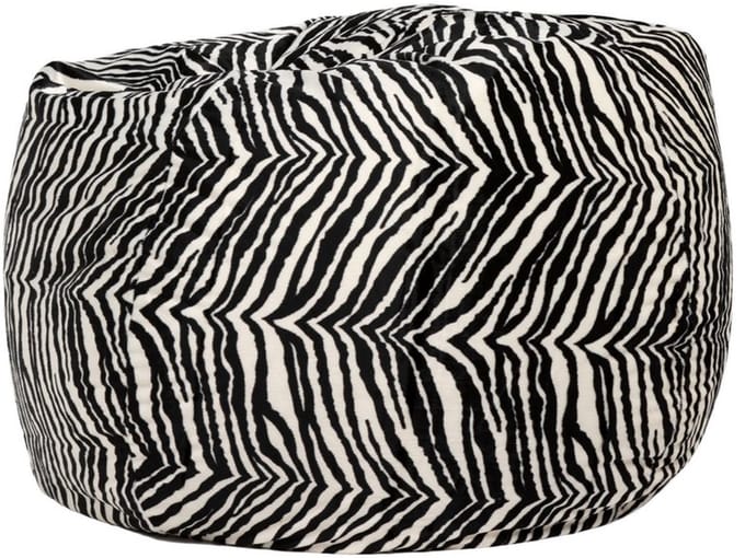 Sit On It Zitzak - Zitzak - Loungekussen - Zwart en Wit - Duurzaam Polyurethaan - Zebraprint Design
