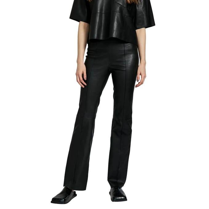 Bootcut Leren Broek Dames Norr Celia