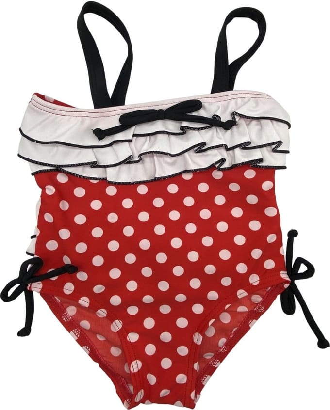 Supercute badpak met polkadots maat 74/80