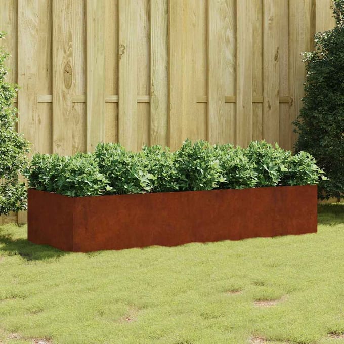 vidaXL - Plantenbak - verhoogd - 200x80x40 - cm - cortenstaal