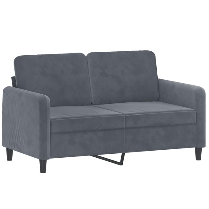 vidaXL - 2-delige - Loungeset - fluweel - donkergrijs