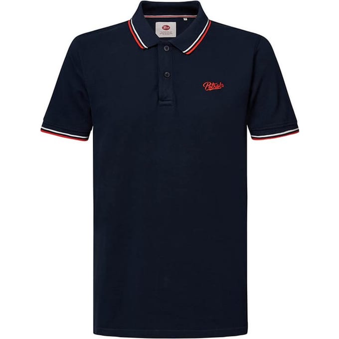 Petrol Industries - Maat M - Heren Klassieke Polo - Blauw