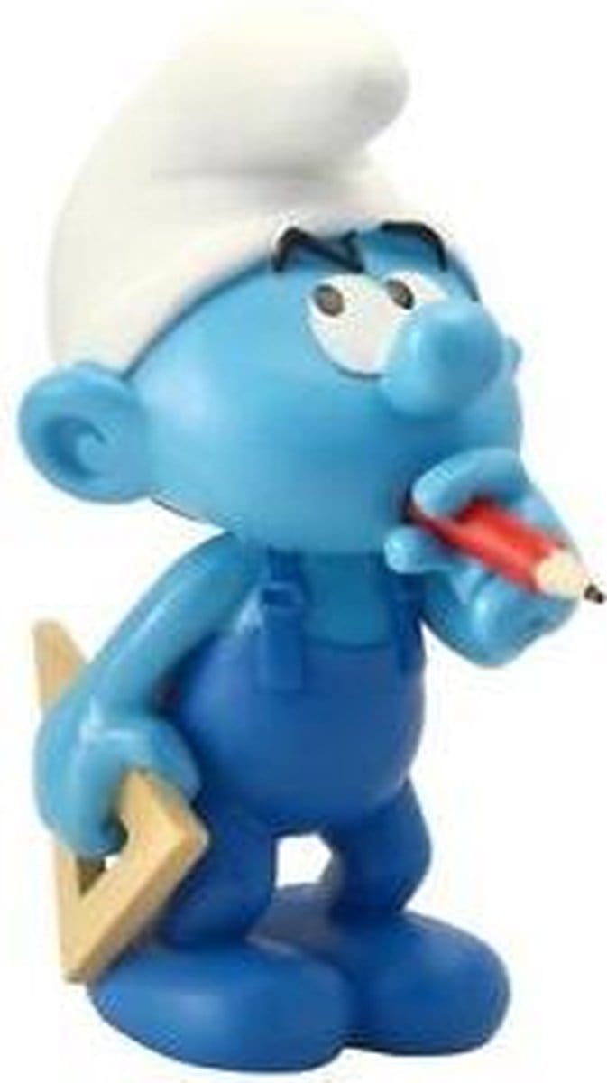Knutselmurf Verzamelfiguur kunsthars - de smurfen - Plastoy - 12 cm
