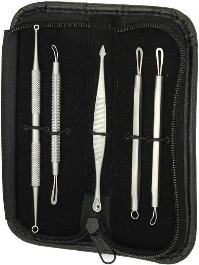 Mee-eters & Acne Verwijderen Set - RVS Blackhead Killer Comedonenlepel