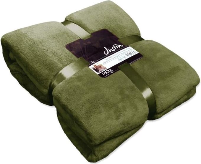 Unique Living Justin - Fleece - Plaid - 150x200 cm - Avocado Green