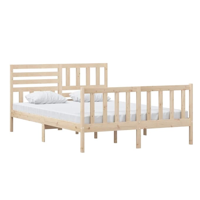 vidaXL - Bedframe - massief - hout - 140x200 - cm