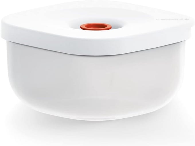 Lage Vacuümcontainer S - Wit - Voedselbewaarbus