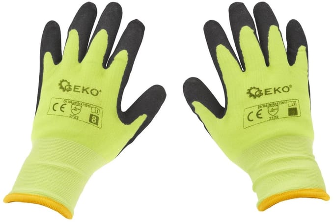 GEKO Fluorescerende winterwerkhandschoenen - isolerend - maat 9 - 12 stuks