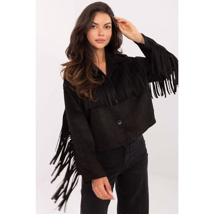 Western Fringe Jacket - Schwarz / Einheitsgröße