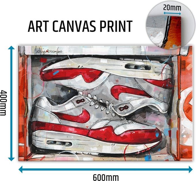 Sneaker canvas shoebox OG red 60x40 cm