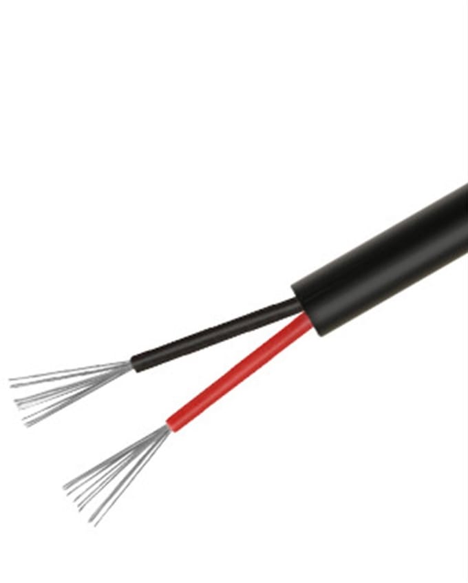 Zwarte UL2464 26AWG 2-aderige multikabel - 1 meter, flexibele PVC-geïsoleerde kabel