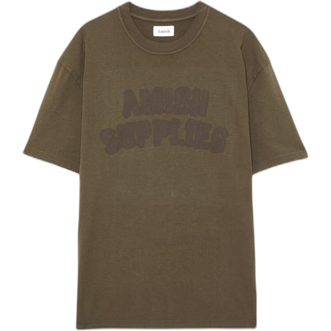 T-shirt Amish unisex jersey logo schaduw - mos