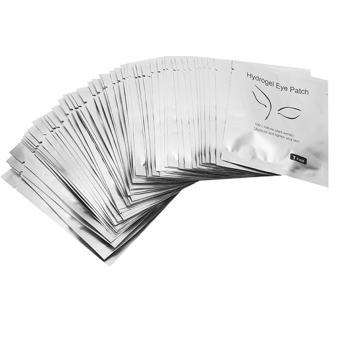 50 Paar Wimperpads Wimperextensions Hydraterend Graften Wimper Oogpatches Stickers white