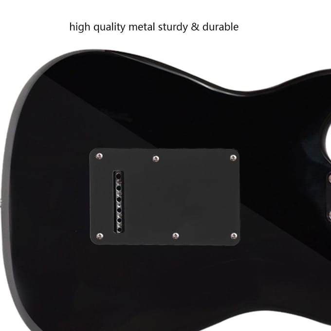 Pickguard Cache Cavité Trémolo Plaque Arrière pour Guitare Électrique Style ST (Noir) gray