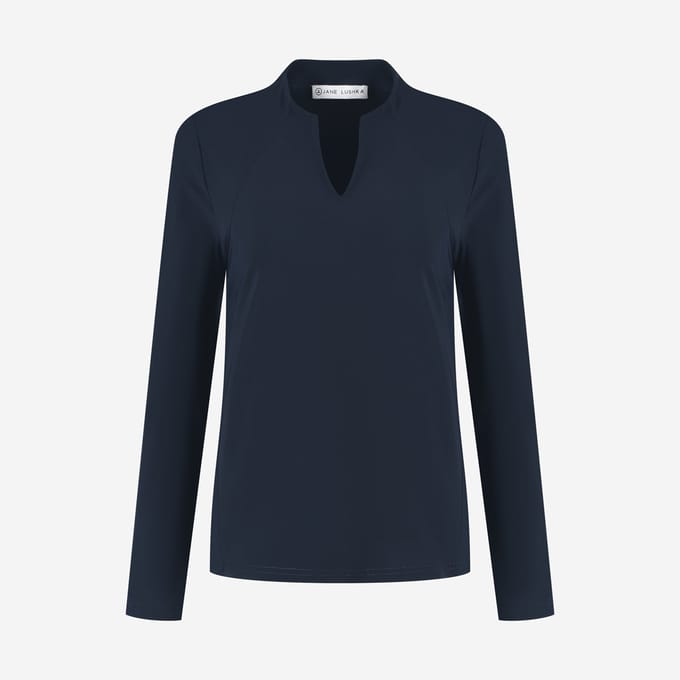 Andrea top LS technical jersey | Blue - Blue / XXL