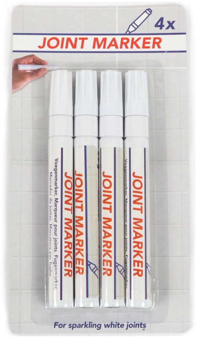Voegenmarker - 4 stiften - Wit - Tot 200 meter