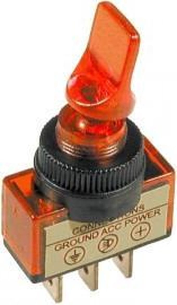 SCHAKELAAR - ON/OFF - 12V 20A - ROOD
