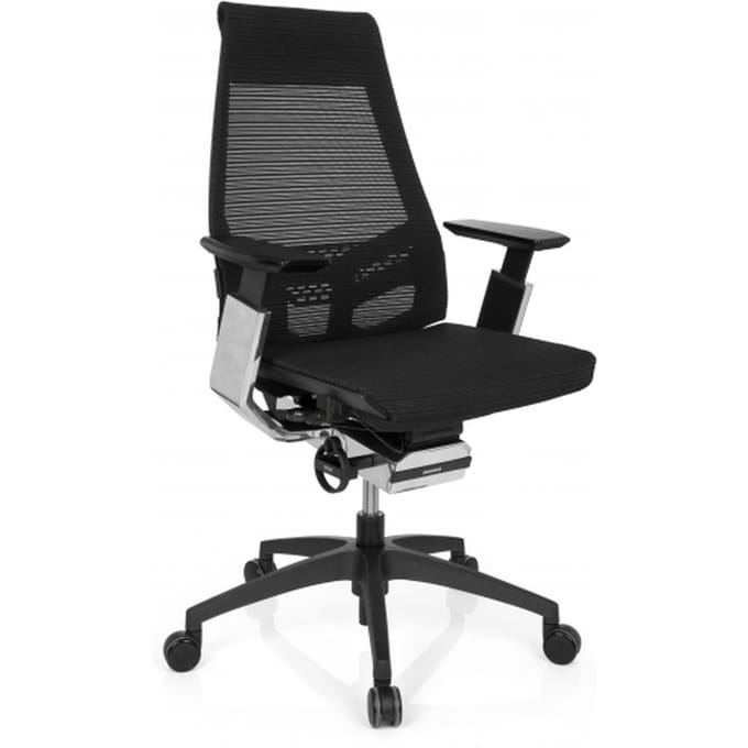 GENIDIA SMART BLACK CM | net - Professionele bureaustoel Zwart / Chroom