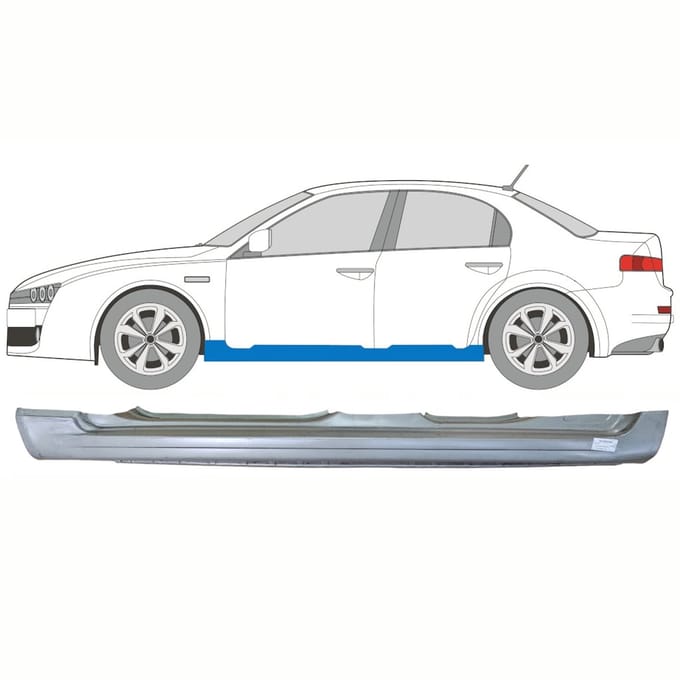Volledige dorpel voor Alfa Romeo 159 2005-2012 / Links