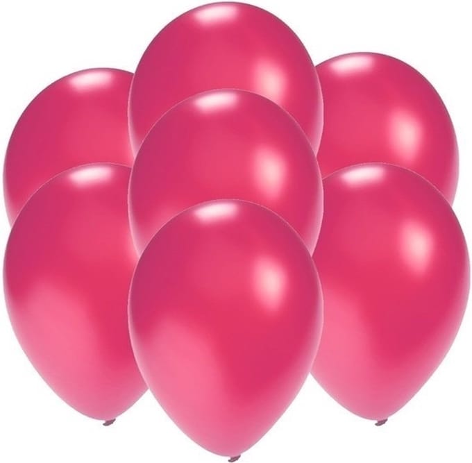 Party ballonnen in klein formaat - roze - 200x - 13 cm - feestartikelen/versiering