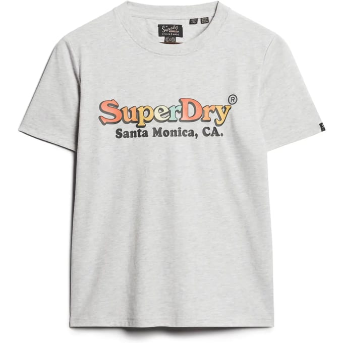 Superdry - Rainbow T-shirt met logo en relaxte pasvorm - Dames - T-shirts