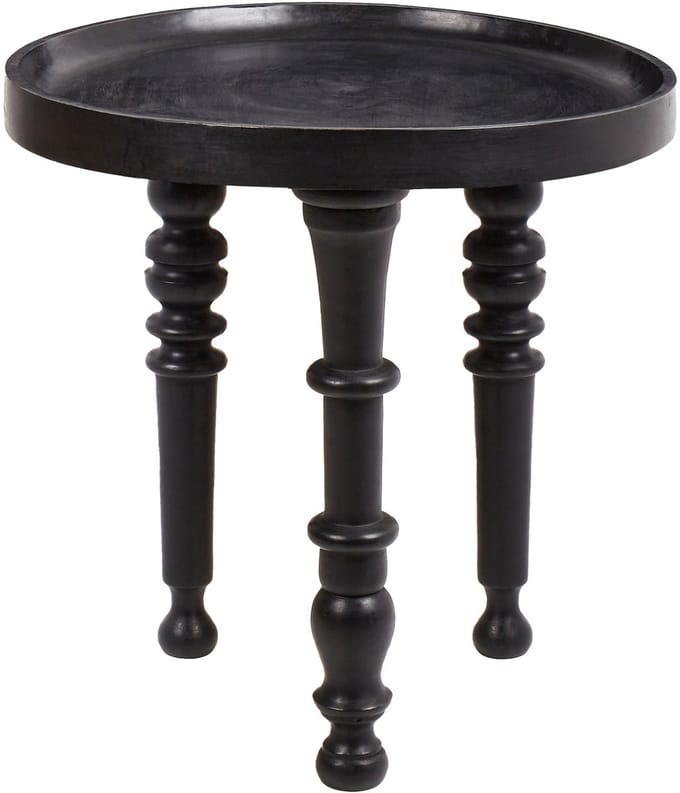 LEETON - Bijzettafel - Zwart - 52 x 52 cm - Mangohout