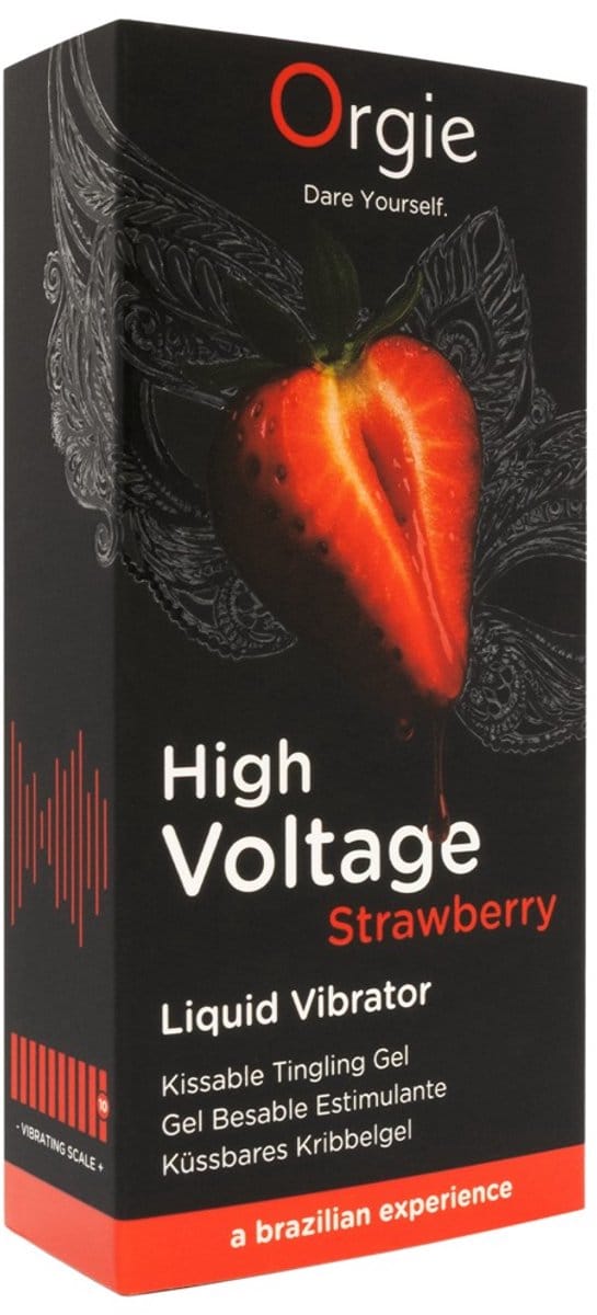 Orgie - High Voltage Strawberry Liquid Vibrator – Stimulerende Gel met Aardbeiensmaak