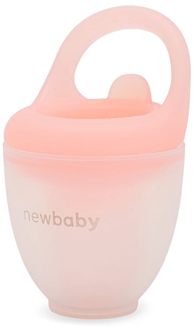 New Baby siliconen fruithouder roze - Babyvoedinghouder