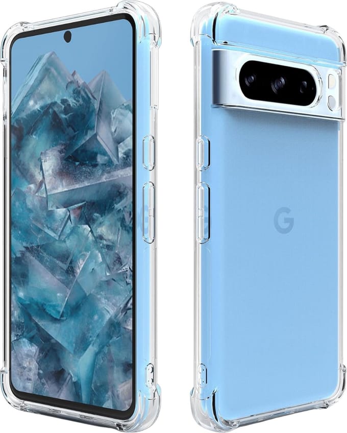 Hoesje voor Google Pixel 8 PRO backcover Shockproof siliconen Transparant