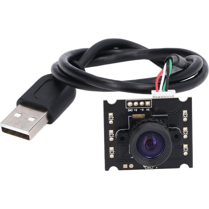 Module Caméra 0.3MP 72 degrés Grand Angle USB 2.0 GC0308 Pilote Libre Accessoire Carte à Puce black