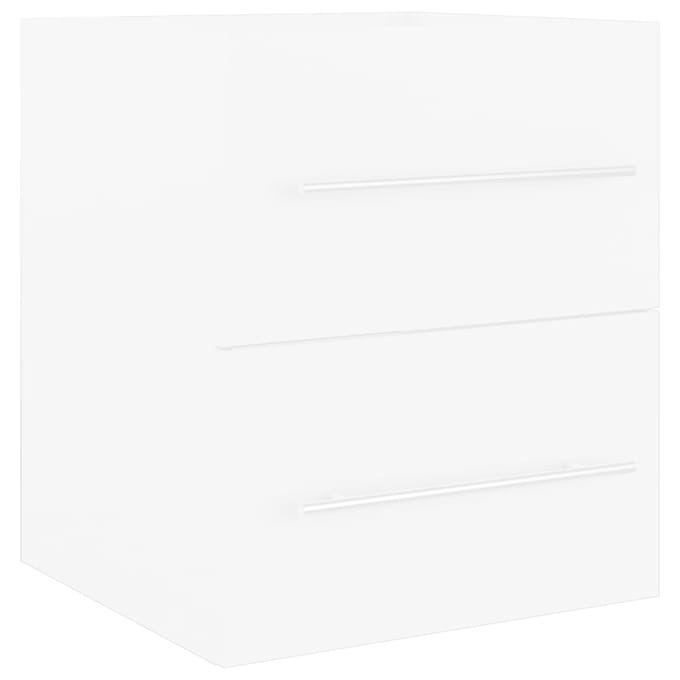 vidaXL - Wastafelkast - met - ingebouwde - wastafel - bewerkt - hout - wit
