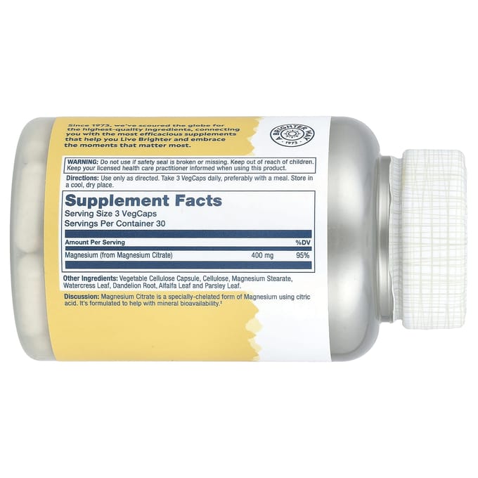 Magnesiumcitraat, 400 mg, 90 capsules (133 mg per capsule)