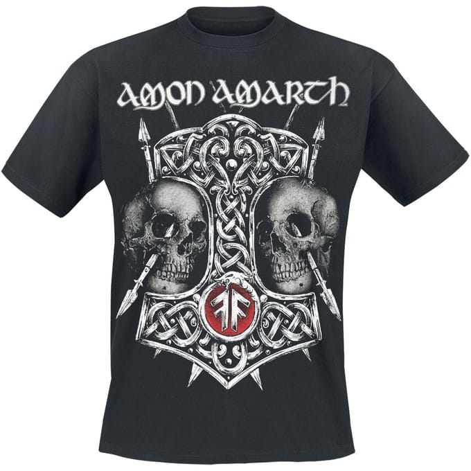 Amon Amarth T-shirt - Hammer & Skulls - S tot 4XL - voor Mannen - zwart