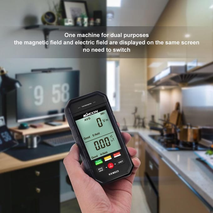 KKmoon kkm825 Handheld Draagbaar Elektromagnetisch Groot LCD Scherm Display Elektrisch zwart