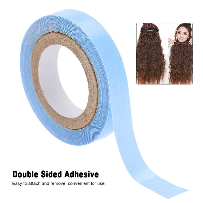Ruban adhésif double face imperméable pour extensions de cheveux nano blue
