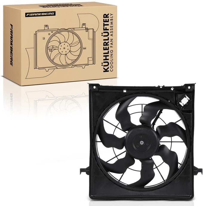 Frankberg 1x Motorradiator enkele ventilator