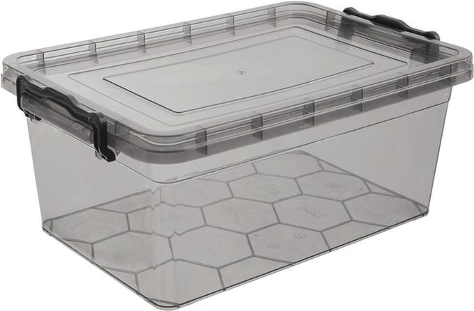 Voedselcontainer met Deksel Grijs GREY 9 l - Vershoudbakjes - Vershouddoos - Bakjes - Diepvriesbakjes - Vershouden
