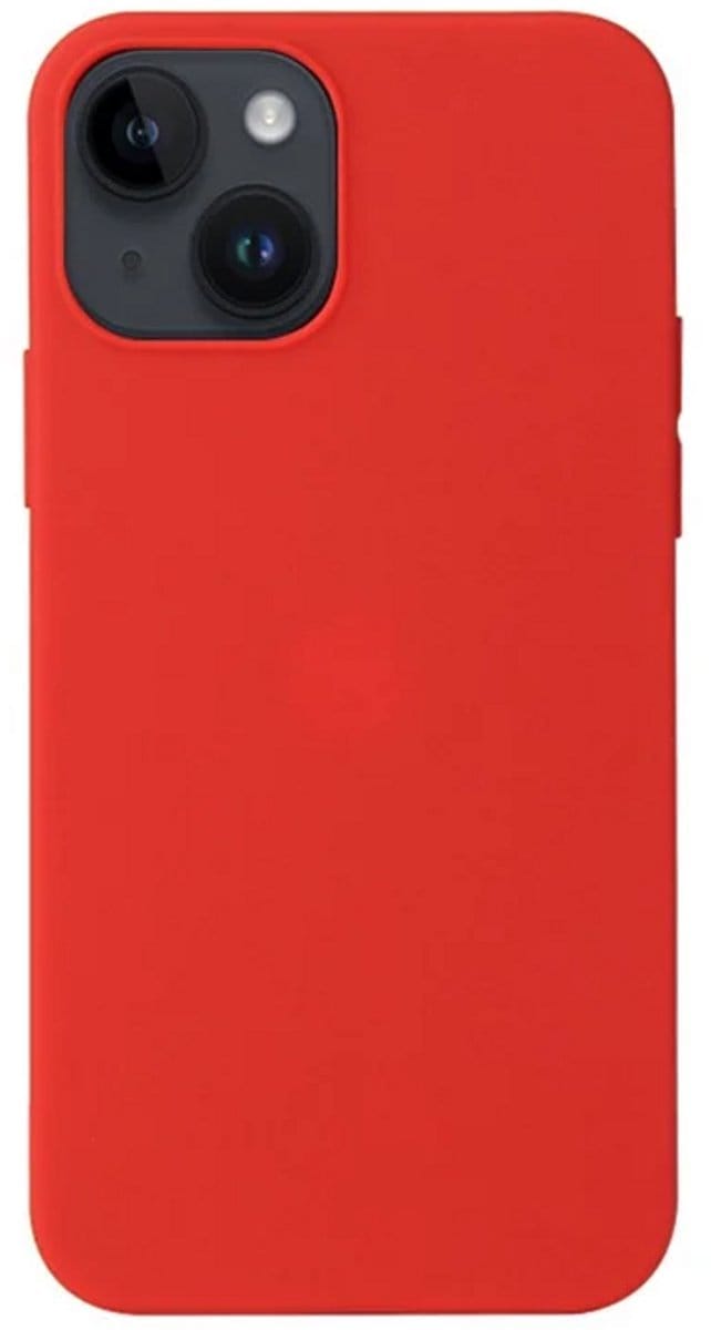 Cityhoesje - iPhone 15 Plus-14 Plus - Soft TPU Backcase - Matte Finish Coating Anti-Scratch – Rood
