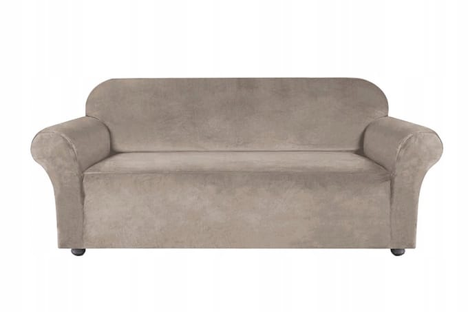 Ubieramy-meble Serie - Sofa Hoes - Beige Cappuccino - 4-Zits - Velours