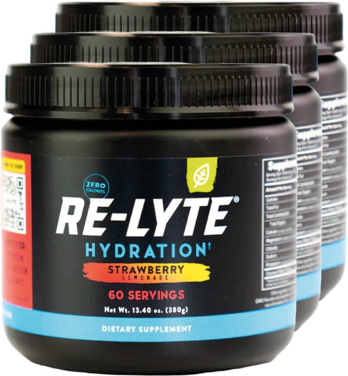 Re-Lyte | Hydration Drink Mix | Strawberry Lemonade 380g | 3 stuks | 3 x 380g