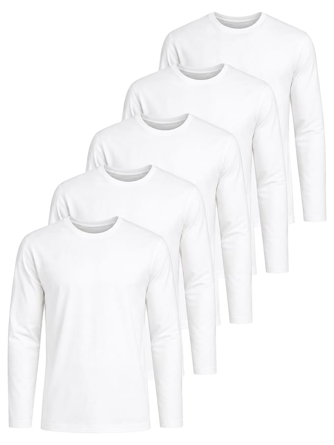 Kruze | T-shirts met lange mouwen voor heren – 5-pack