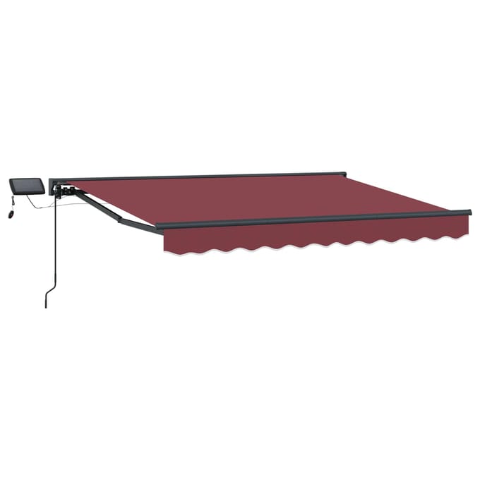 vidaXL - Handbediende - luifel - met - LED's - 3 - x - 2,5 - m