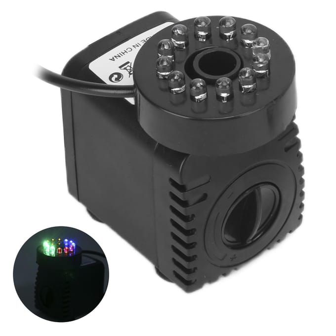 Dompelbare Fonteinpomp Met LED-licht Waterpomp Licht voor Waterpartij Aquarium Vistentanks