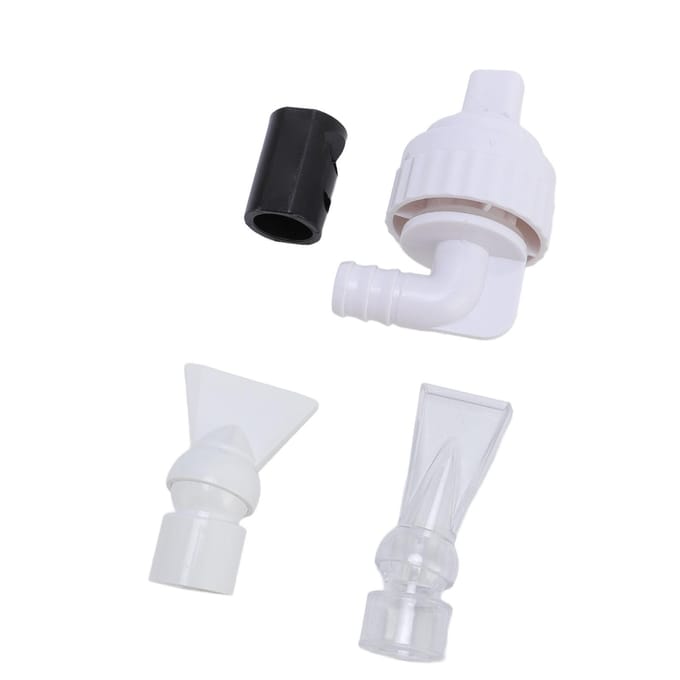 Aquarium Eendenbek Uitstroommond met Universele Connector Anti-Sifon Functie Verstelbare Waterstroom black
