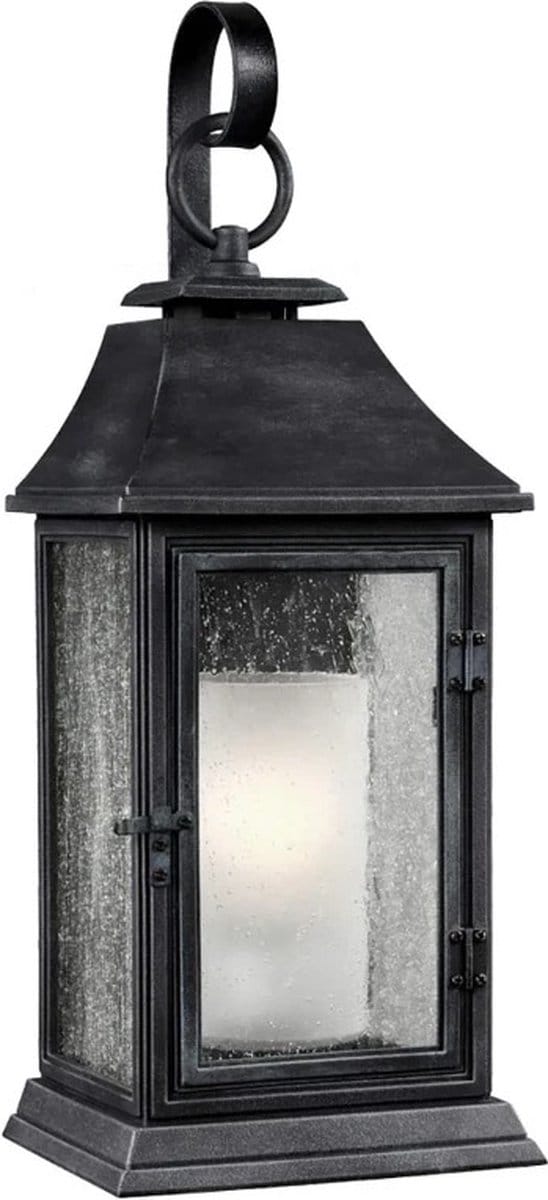 Feiss LED Wand Buitenlamp Shepherd | 1X E27 Max 60W | IP44 | Dimbaar | Dark Weathered Zinc