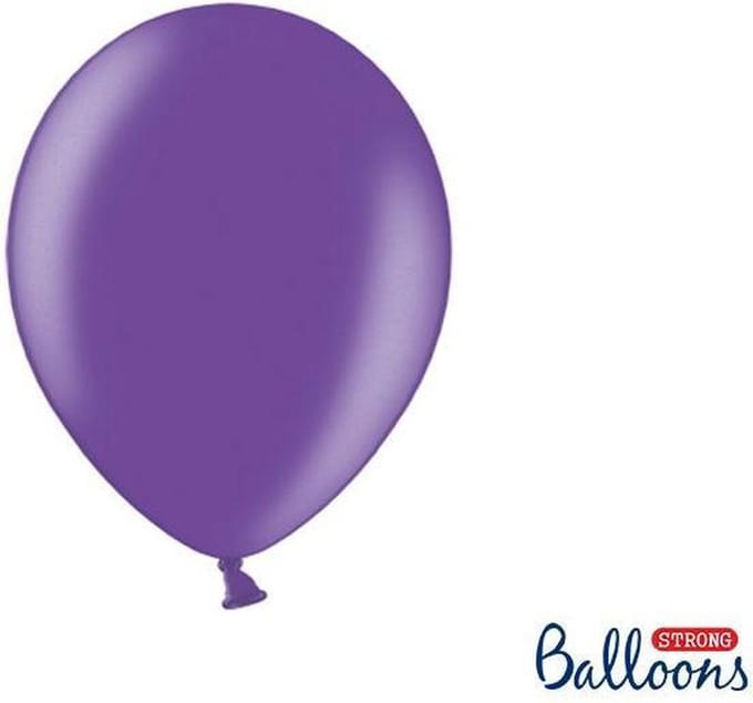 """Strong Ballonnen 27cm, Metallic Purple (1 zakje met 10 stuks)"""