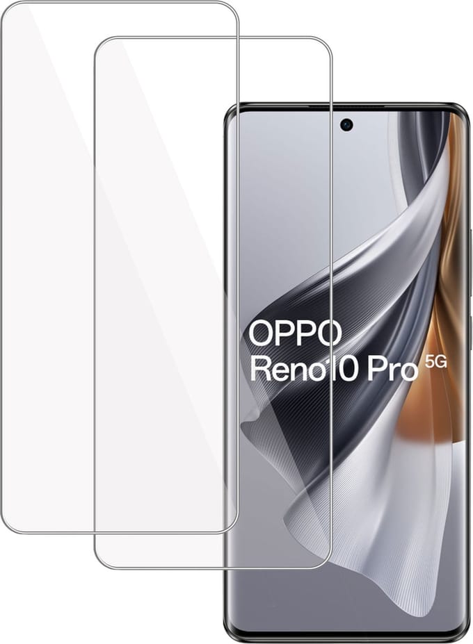 2x Screenprotector geschikt voor OPPO Reno 10 / 10 Pro Screenprotector – Gehard Glas - Proteqt+