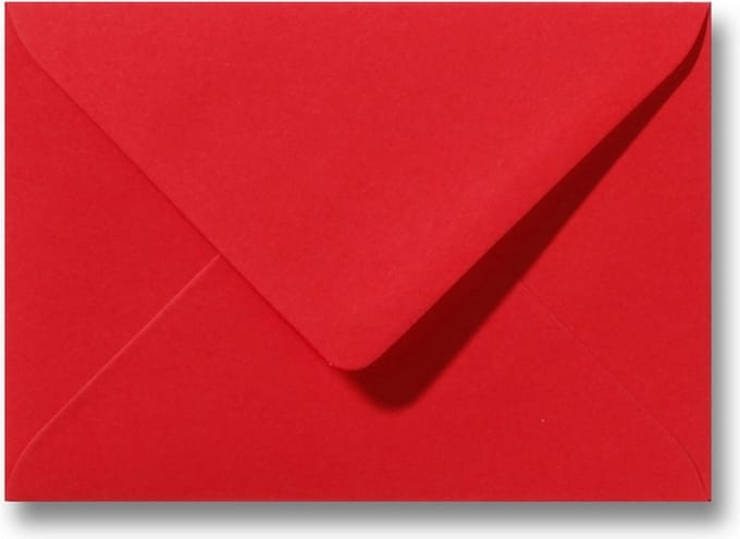 Envelop 12 x 18 Pioenrood, 60 stuks